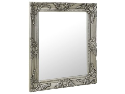 Nástěnné zrcadlo barokní styl 50 x 60 cm stříbrné 320318