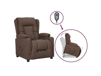 Zvedací křeslo taupe textil 3093431