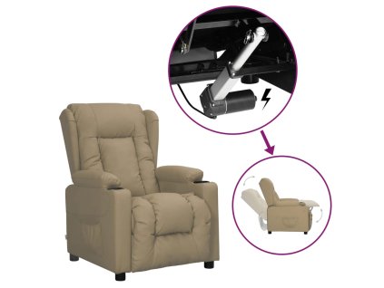 Zvedací křeslo cappuccino umělá kůže 3093445