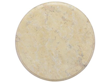Stolní deska krémová Ø 40 x 2,5 cm mramor 149189