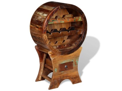 Stojan na víno na 10 lahví masivní recyklované dřevo 243973