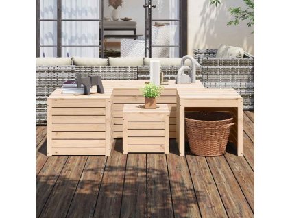 4dílná sada zahradních boxů masivní borové dřevo 3154666