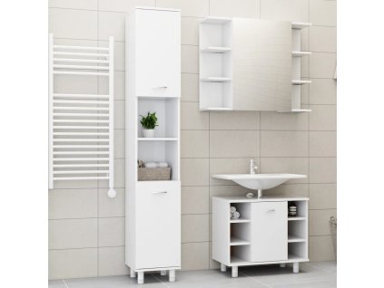 3dílná koupelnová sestava bílá kompozitní dřevo 3056952