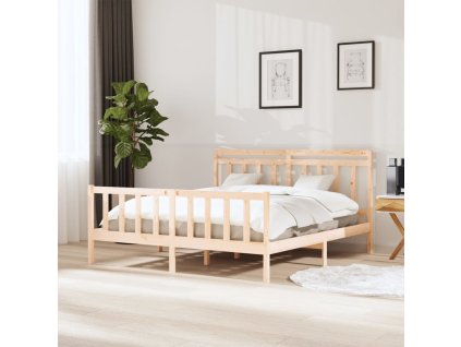 Rám postele masivní dřevo 160 x 200 cm 3100968