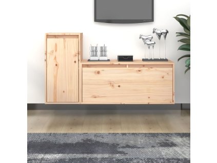 TV skříňky 2 ks masivní borové dřevo 3100109