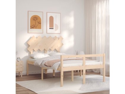 Postel s čelem pro seniory Double masivní dřevo 3195521