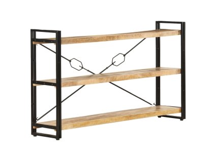 Knihovna se 3 policemi 140 x 30 x 80 cm masivní mangovník 320620