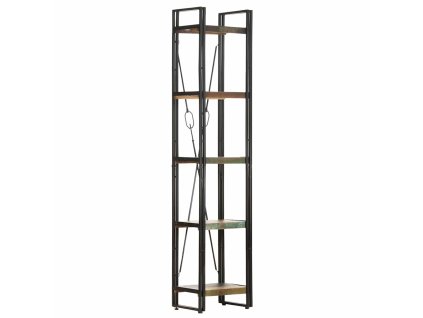 Knihovna s 5 policemi 40x30x180 cm masivní regenerované dřevo 320629