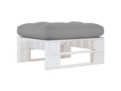 Zahradní taburet z palet bíle impregnované borové dřevo 3066423