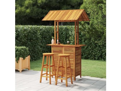 3dílný zahradní barový set masivní akáciové dřevo 3116006