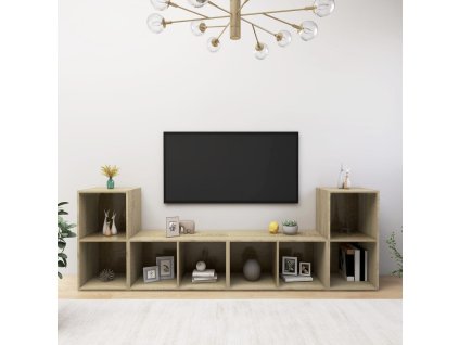 TV skříňky 4 ks dub sonoma 72 x 35 x 36,5 cm kompozitní dřevo 3079973
