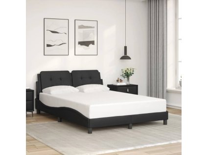 Rám postele bez matrace Zadar černý 140x200 cm umělá kůže 3208184