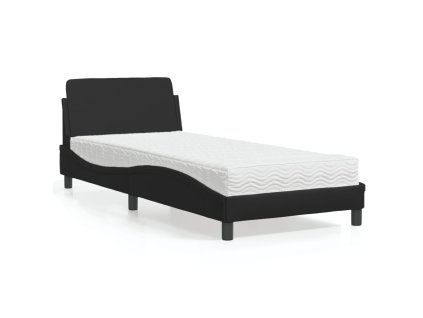 Postel s matrací Dover černá 90 x 200 cm umělá kůže 3208337