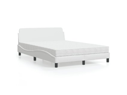 Postel s matrací Dover bílá 120 x 200 cm umělá kůže 3208378