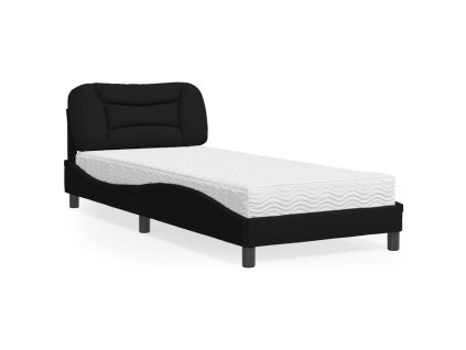 Postel s matrací Hvar černá 90 x 190 cm textil 3208501