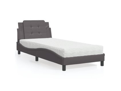 Rám postele bez matrace Zadar šedá 80 x 200 cm umělá kůže 3208827