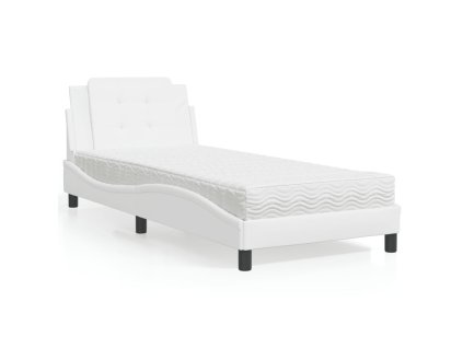 Rám postele bez matrace Zadar bílá 90 x 200 cm umělá kůže 3208839