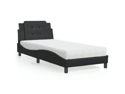 Rám postele bez matrace Zadar černá 100 x 200 cm umělá kůže 3208845