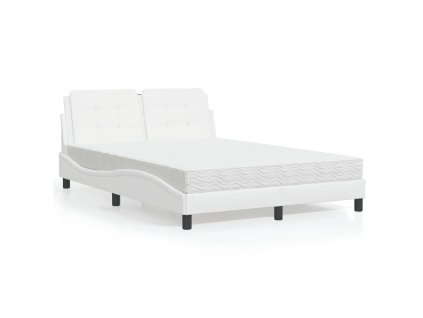 Rám postele bez matrace Zadar bílá 140 x 200 cm umělá kůže 3208867