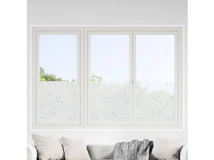 Okenní fólie 2 ks matné vzor květu PVC 3208981