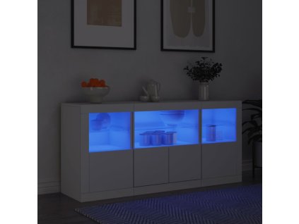 Příborník s LED osvětlením bílý 142,5 x 37 x 67 cm 3209065