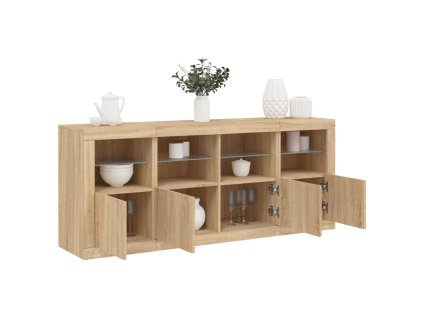 Příborník s LED osvětlením dub sonoma 163 x 37 x 67 cm 3209074