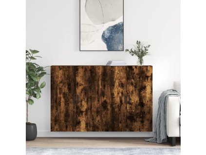 Nástěnné skříňky 2 ks kouřový dub 69,5 x 34 x 90 cm 3195632