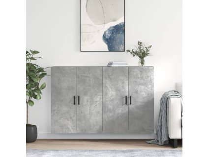 Nástěnné skříňky 2 ks betonově šedé 69,5 x 34 x 90 cm 3195631