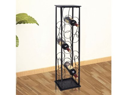 Stojan na víno na 8 lahví, kovový 240941