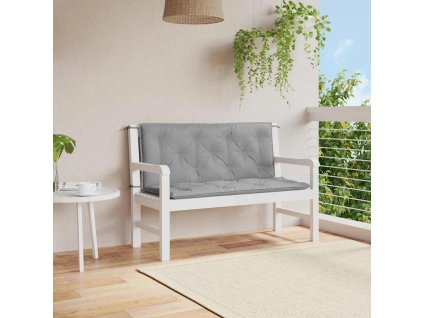 Poduška na zahradní lavici šedá 120x(50+50)x7 cm látka oxford 315005