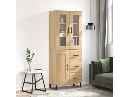 Skříň highboard dub sonoma 69,5 x 34 x 180 cm kompozitní dřevo 3198684