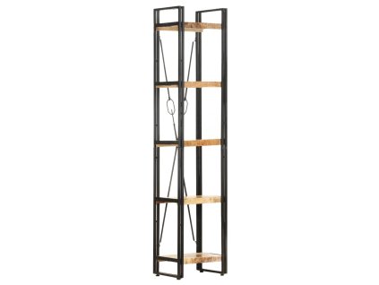 Knihovna s 5 policemi 40 x 30 x 180 cm masivní mangovník 320616