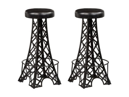 Barové stoličky 2 ks pravá kůže 247660