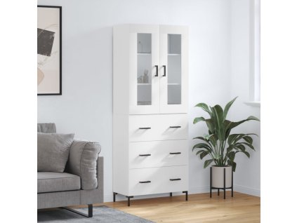 Skříň highboard bílá 69,5 x 34 x 180 cm kompozitní dřevo 3198401