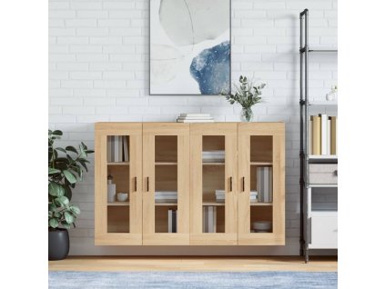 Nástěnné skříňky 2 ks dub sonoma kompozitní dřevo 3197956