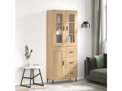Skříň highboard dub sonoma 69,5 x 34 x 180 cm kompozitní dřevo 3198676