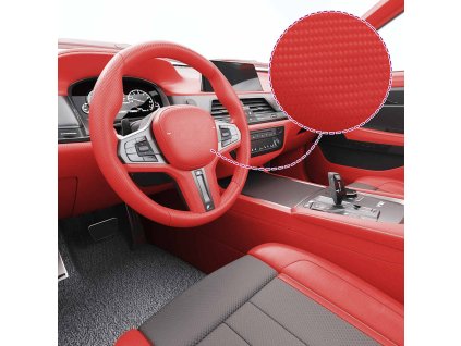 Fólie na auto 2 ks 4D červené 100 x 150 cm + 50 x 150 cm 210730