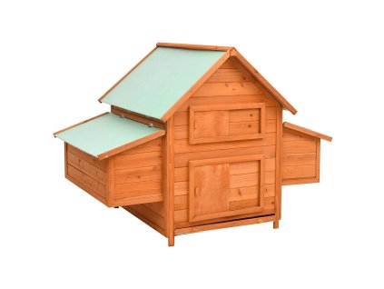 Kurník 150 x 96 x 110 cm masivní jedlové dřevo 171459