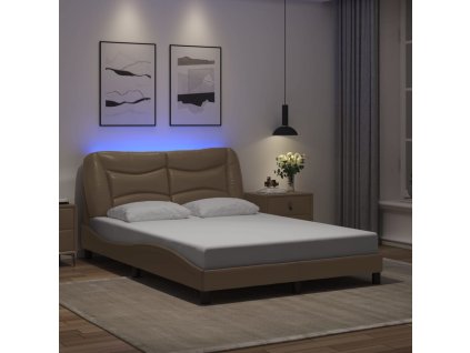 Rám postele s LED bez matrace Hvar cappuccino 140 x 190 cm 3213931