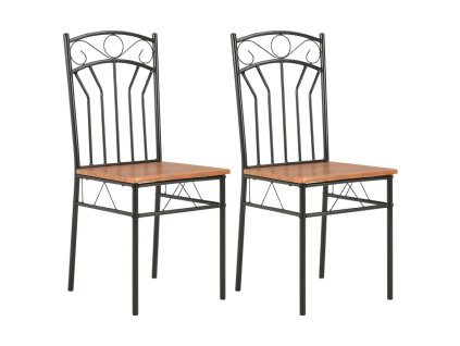Jídelní židle 2 ks hnědé MDF 281399