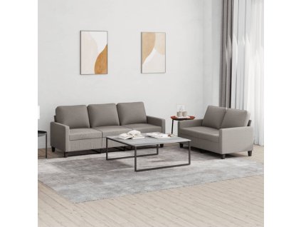2dílná sedací souprava s poduškami taupe textil 3201467