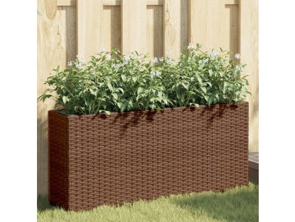 Zahradní truhlíky se 2 květináči 2 ks hnědé 90 x 20 x 40 cm 3210514