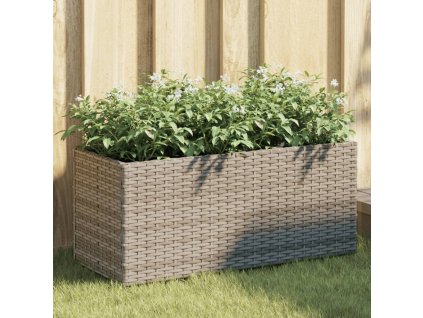 Zahradní truhlíky se 2 květináči 2 ks šedé 72 x 30 x 32 cm 3210530