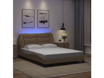 Rám postele s LED bez matrace Hvar cappuccino 140 x 200 cm 3213938