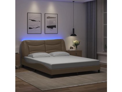 Rám postele s LED bez matrace Hvar cappuccino 160 x 200 cm 3213945