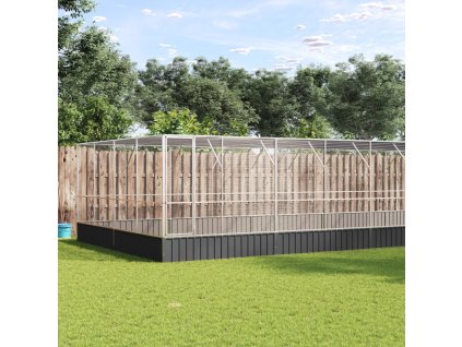 Voliéra s nástavbou stříbrná 832 x 414 x 212 cm ocel 3214281