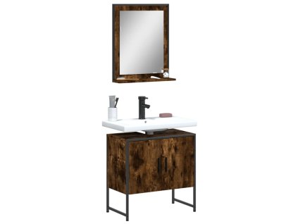 2dílná koupelnová sestava kouřový dub kompozitní dřevo 3214336