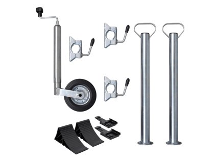 Opěrné kolo 48 mm se 2 podpěrnými trubkami 3 dělenými svorkami 3214418