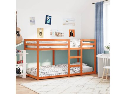 Patrová postel voskově hnědá 90x200 cm masivní borové dřevo 3214874