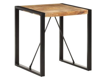 Jídelní stůl 70 x 70 x 75 cm masivní hrubé mangovníkové dřevo 321596